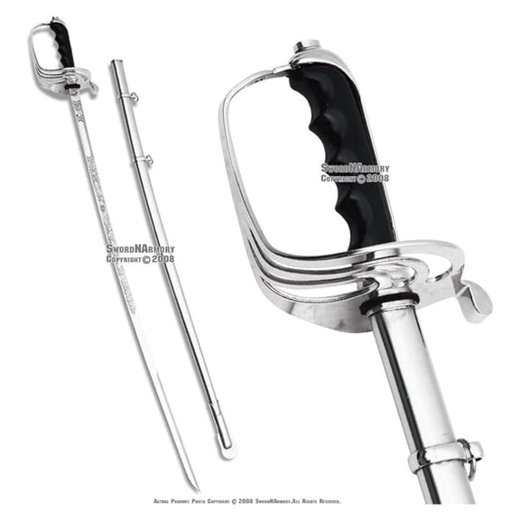 Military US Army Officer Saber Ceremonial Steel Sword Engraving w/Carrying Bag