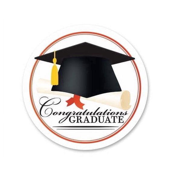 7.5" Pre-Cut Round Graduation Hat Edible Icing Image Cake Topper, By TNCT