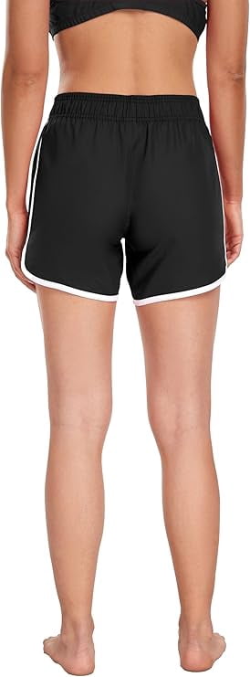 Adoretex Women's Guard Swim Board Short 5" (FGB010) - Black/White - X-Large