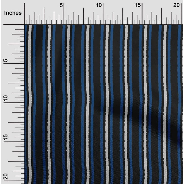 oneOone Tissu Jersey Viscose à Rayures Imprimé Bloc 60 Pouces de Large