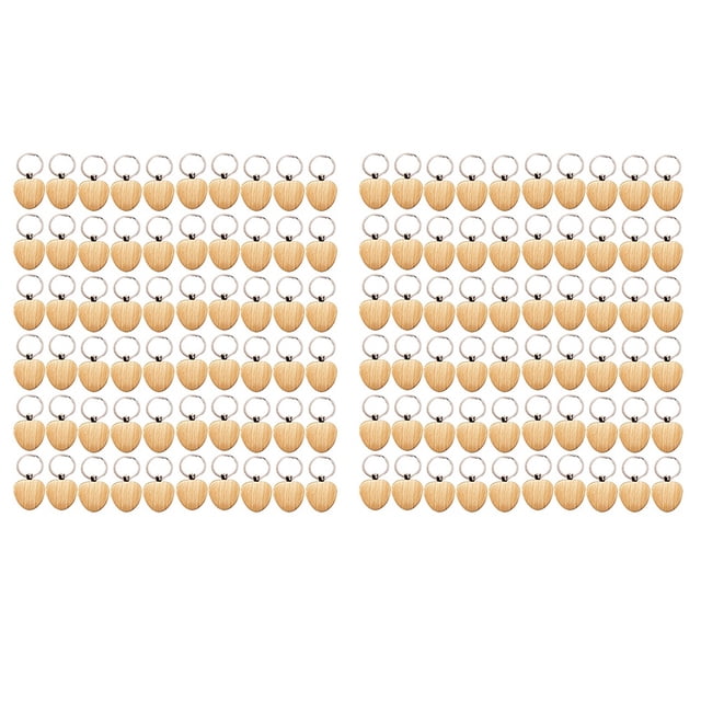 120 Piezas Corazón en Blanco de Madera de Promoción DIY Colgante Etiquetas Regalos Promocionales