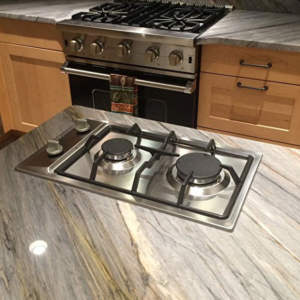 Ramblewood high efficiency 2 burner gas cooktop(Natural Gas), GC2-43N, ETL Safety Certified.