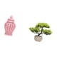 thumbnail image 5 of Jarrón de jengibre de cerámica con florero, bonsái artificial, planta de imitación, centro de mesa decorativo hecho de cerámica y espuma ligera, adecu, 5 of 8