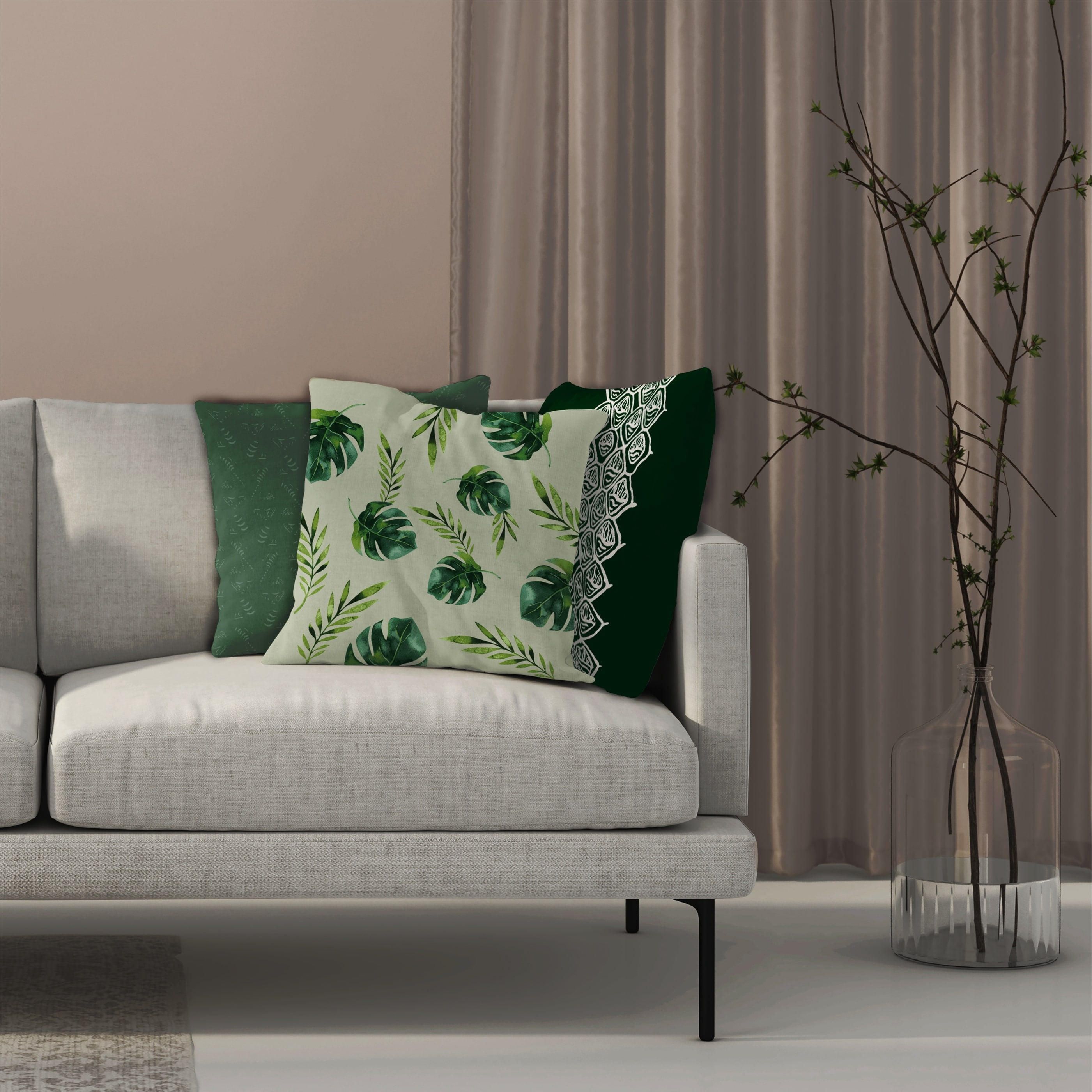 Simply Daisy Jungle Leaf Decorative Throw Pillow