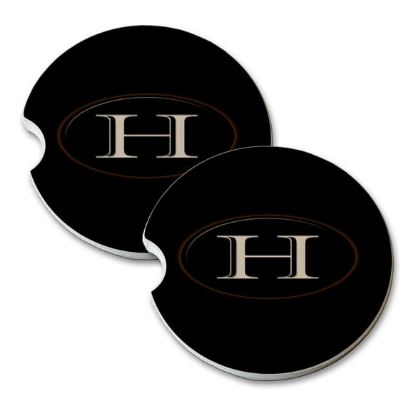 KuzmarK Sandstone Car Drink Coaster (set of 2) - H is for