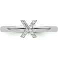 thumbnail image 4 of 14K White Gold Stackable Diamond Initial X Ringsize 7 - Jbsp, 4 of 5