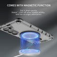 thumbnail image 4 of Allytechgroup Mangetic Back Case for Samsung Galaxy A15 5G, Ring Holder Stand Shockproof Anti-Scratch Protective Bumper Rugged Hybrid Phone Case for Galaxy A15 5G, Clear, 4 of 9