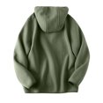 thumbnail image 3 of ohmzyzo Men's Fleece Jackets Full Zip Up Hoodies Loose Fit Hooded Coats Sherpa Lined Warm Winter Jackets Casual Solid Color Outerwear Green M, 3 of 3