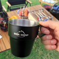 thumbnail image 2 of LOVIVER Tasses de Camping Portables 300ml Réutilisables en Acier Inoxydable Légères Préservatives Pot Portable pour Voyage, 2 of 8