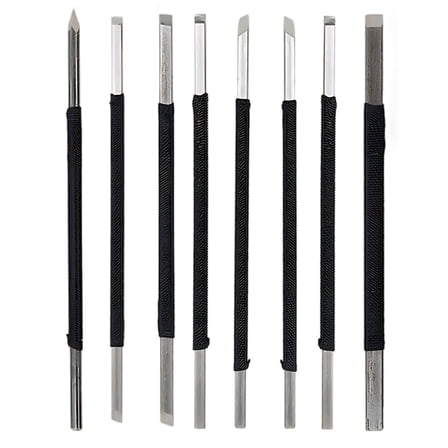 8 Pcs Wood Carving Tools Set, Carbon Steel Hand Carving Tools for Woodworking and Stone Engraving, 142 mm/5.59 in Length, Boxed Set for Wood Stone Seal Practice