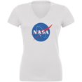 thumbnail image 1 of NASA Logo Juniors V-Neck T Shirt, 1 of 1