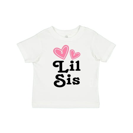 

Inktastic Love Hearts Lil Sis Gift Toddler Toddler Girl T-Shirt