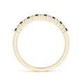 thumbnail image 2 of ANGARA Natural Blue Sapphire and Diamond Semi Eternity Wedding Ring in 14K Yellow Gold for Women (Size-1.5mm) | September Birthstone, Anniversary, Jewelry Gift for Women | Natural Blue Sapphire Ring, 2 of 11