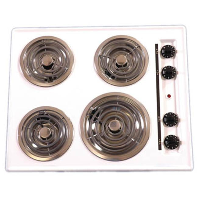 Summit TEL03 24 in. Wide 4Burner Coil Cooktop Coil Top Black