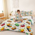 thumbnail image 4 of Manfei Cute School Bus 7-Piece King Bedding,City Cars Pattern King Bed in a Bag,Beige,Polkadot Reversible, 4 of 7