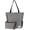 Concrete Grey, variant on Large Capacity Foldable Tote Bag With Zipper Water-resistant SandproofWomen Beach Bag Handbag GymBag Travel ShoppingBag Yellow Pineapple