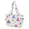 thumbnail image 2 of FORMRS Tote Bag for Women Quilted Large Capacity Travel Work Carry On Shoulder Handbag, Pink Simple Shapes, 2 of 7