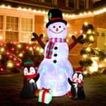 thumbnail image 4 of Muñeco de nieve aeroWo inflable navideño con forma de pingüinos de 1,8 m con luces LED, 4 of 8