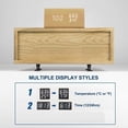 thumbnail image 4 of Digital Alarm Clock, with Wooden Electronic LED Time Display, 3 Alarm Settings, Humidity & Temperature Detect, Wood Made Electric Clocks for Bedroom, Bedside), 4 of 5