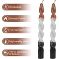thumbnail image 4 of ORUYROP Set of 4 Taper Candles 10 Inch Scented Handmade Candles Rose Scented, Natural Soy Wax for Holiday Wedding Party Wax Dinner Dripless Candle (Brown), 4 of 7