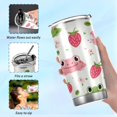 thumbnail image 6 of SKYSONIC Frogs Tumbler Stainless Steel Double Wall Vacuum Reusable Insulated Mug with Straw and Built-in Coaste for Cold and Hot Beverages, 20oz, 6 of 7