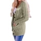 thumbnail image 3 of Suéter de Punto de Larga para Mujer, Otoño 2025, Cárdigan Abierto con Botones, Prenda Exterior Holgada Verde 4XL, 3 of 8