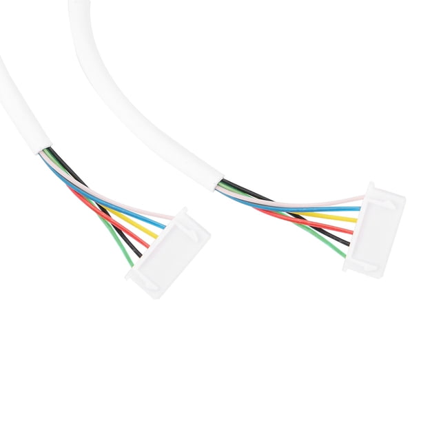 with 2 Spare Cable Connectors Phone Cable, 6-Core Cable, White PVC Insulation Shell for Office