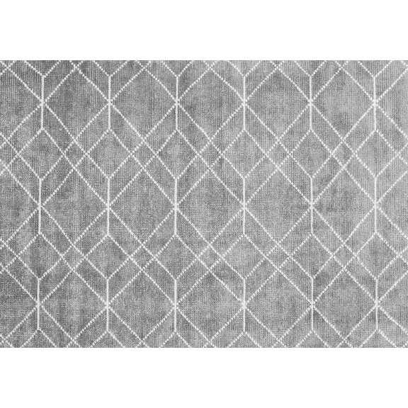 Ahgly Company Indoor Rectangle Abstract Gray Contemporary Area Rugs, 2' x 3'
