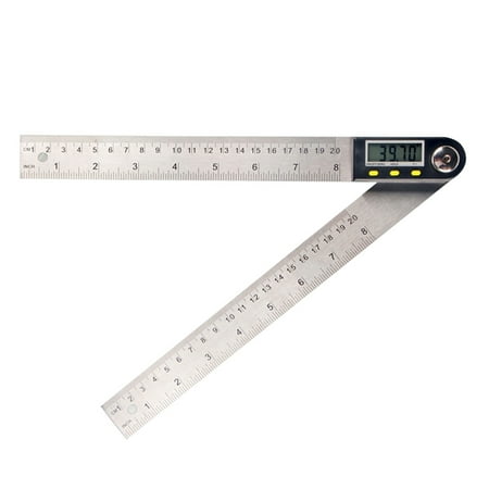 

Tomshoo Multifunctional Digital LCD Display Angle Ruler 360° Stainless Steel Electronic Goniometer Protractor Measuring Tool with Hold and Zeroing Function