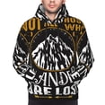 thumbnail image 4 of KLL Not All Those Who Wander Are Lost 1 Print Mens Hoodie Long Sleeve Casual Pullover Hooded Sweatshirt Fashion Drawstring Hoodies with Pocket-Medium, 4 of 6
