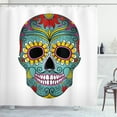 thumbnail image 1 of Ambesonne Sugar Skull Shower Curtain, Folk Art Featured, 69"Wx75"L, Multicolor, 1 of 3