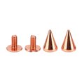 thumbnail image 2 of Spiked Cone Spike Stud, Brass Material Rose Gold Metal Rivet Spikes Screw Back  For Shoes 7x10mm, 2 of 8