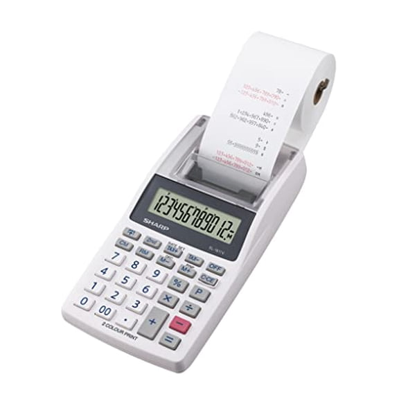 Sharp EL1611V Calculator Grey Print