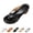 Black, variant on Women's Chunky Heel Sandals - Toe Open Toe Design for Summer | Comfortable Walking Heeled Sandals in Solid Colors