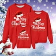 thumbnail image 2 of RXMEKW Chandail à Capuche Imprimé de Noël pour Femmes et Enfants, Ensemble de Chemise à Manches Longues et Col Rond Assorti pour Photos de Vacances et Tenue Décontractée, 2 of 7