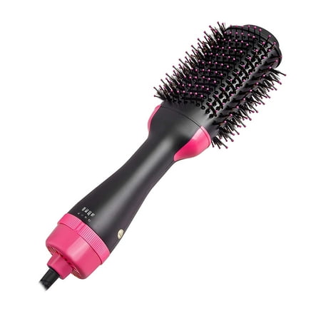 One Step Hair Dryer and Volumizer,Professional Salon Hot Air Brush Styler and Dryer 3-in-1 Negative Ion Straightener&Curly Brush Hair Dryer with Comb for All Hair Type with Anti-Scald (Best Type Of Hair Dryer For Curly Hair)