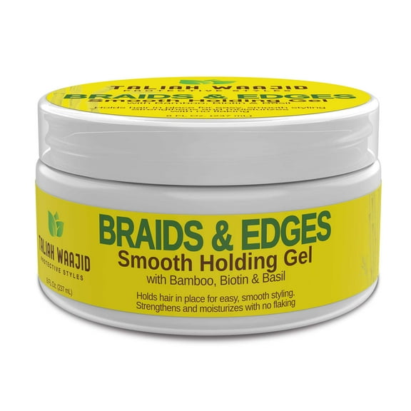 Taliah Waajid Braids Edges Smooth Holding Hair Styling Gel with Frizz Control, 8oz, 1 Piece