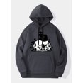 thumbnail image 2 of Sudadera con capucha de forro polar de manga larga con estampado gráfico de calavera creativa de dibujos animados para hombre, 2 of 4