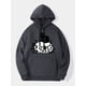 thumbnail image 2 of Sudadera con capucha de forro polar de manga larga con estampado gráfico de calavera creativa de dibujos animados para hombre, 2 of 4