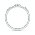 thumbnail image 2 of ANGARA Natural Nature Inspired Pave-Set Emerald Leaf and Vine Ring in 14K White Gold for Women (Size-1.3mm) | May Birthstone, Birthday, Anniversary, Jewelry Gift for Women | Natural Emerald Ring, 2 of 9