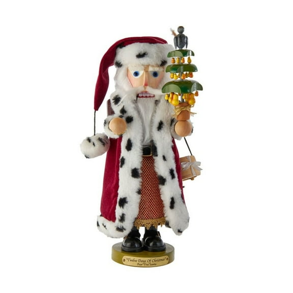 Kurt Adler 17.5-Inch Limited Edition Steinbach Twelve Days of Christmas Musical Pear Tree Santa Nutcracker
