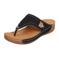 thumbnail image 2 of Bkhluea Women Wedge Flip Flop Sandals Open Toe Hollow Out Slip On Thong Shoes for Summer Beach Casual Daily Walking, 2 of 7