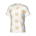 thumbnail image 3 of Yiaed Wheat Print Mens Short Sleeve Tight Fit T-Shirt, Crewneck Casual Tee-3X-Large, 3 of 5