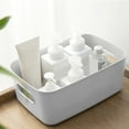 thumbnail image 4 of 10PCS Plastic Storage Bins, Small Plastic Side Handle Rounded Edges Storage Baskets Versatile Containers On Cupboards Shelves Tubs For Kitchen Office Bathroom, 4 of 8