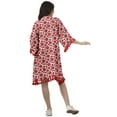 thumbnail image 5 of Moomaya Moss Georgette Printed Shrug Beach Cloth 3/4 Sleeve Cardigans For Women, 5 of 6