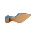 thumbnail image 3 of BLISSFUL STEP Escarpins Habillés à Talons Blocs Hauts pour Femmes à Bout Pointu avec Bride à la Cheville Haze Blue 10, 3 of 8