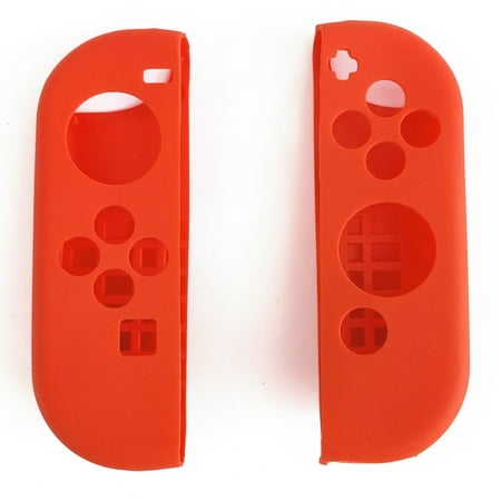 Indigo7 Authorized Nintendo Switch Joy-Con Controller Deluxe Gel Grip Protector Cover - Pair (Red)