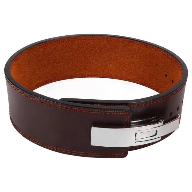 Cinturón de cuero para sentadillas que brinda mayor soporte a la cintura y un entrenamiento seguro, Brown Gym Gear Esculpe tu fuerza