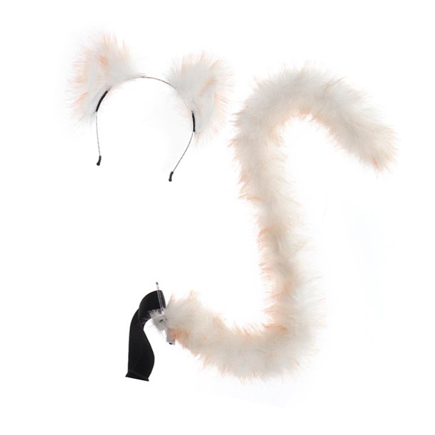 Disfraz de gato con diadema, cola y orejas de gato para fiestas, actuaciones y Halloween. Color C