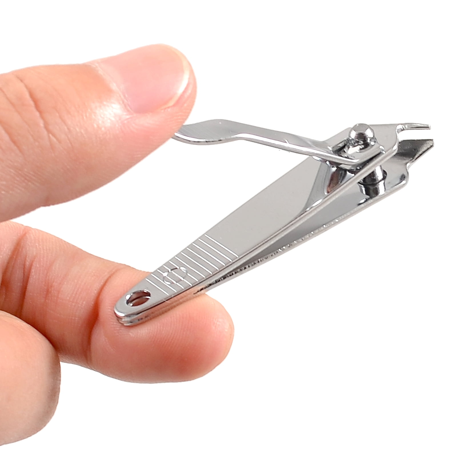 Unique Bargains Pointed Nail Trimmers Stainless Steel Slanted Toenail Cutters